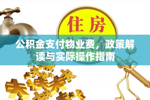 湄潭公积金支付物业费，政策解读与实际操作指南